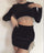 🖤 Ensemble Noir Glamour avec Franges en Strass – Élégance & Audace 🖤