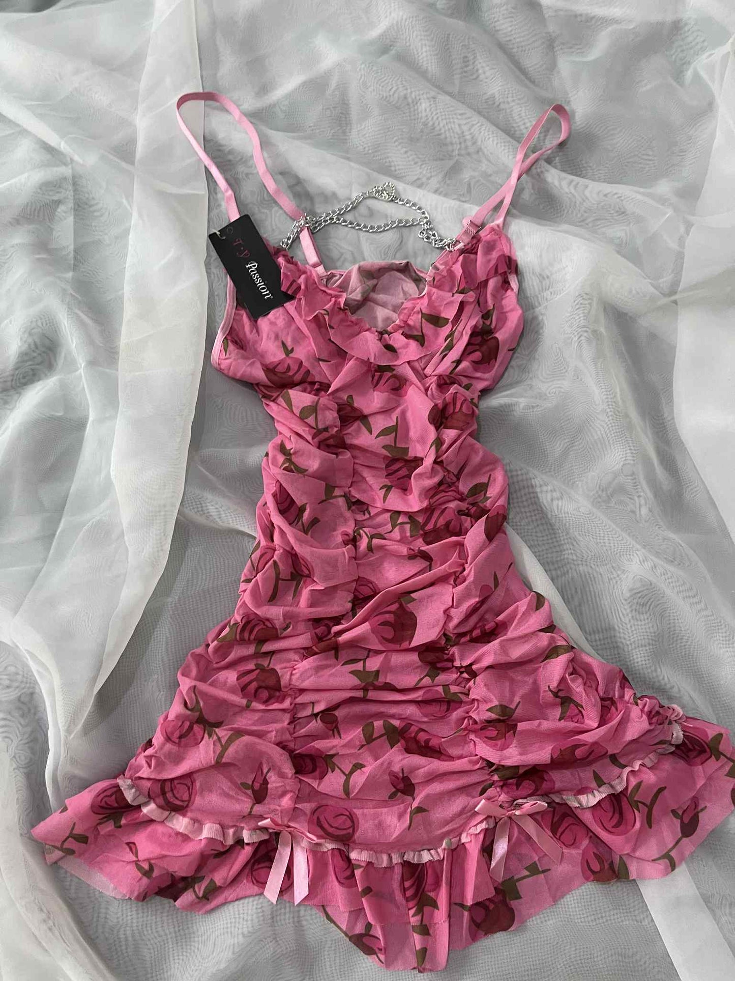 Robe courte fluide à fleurs
